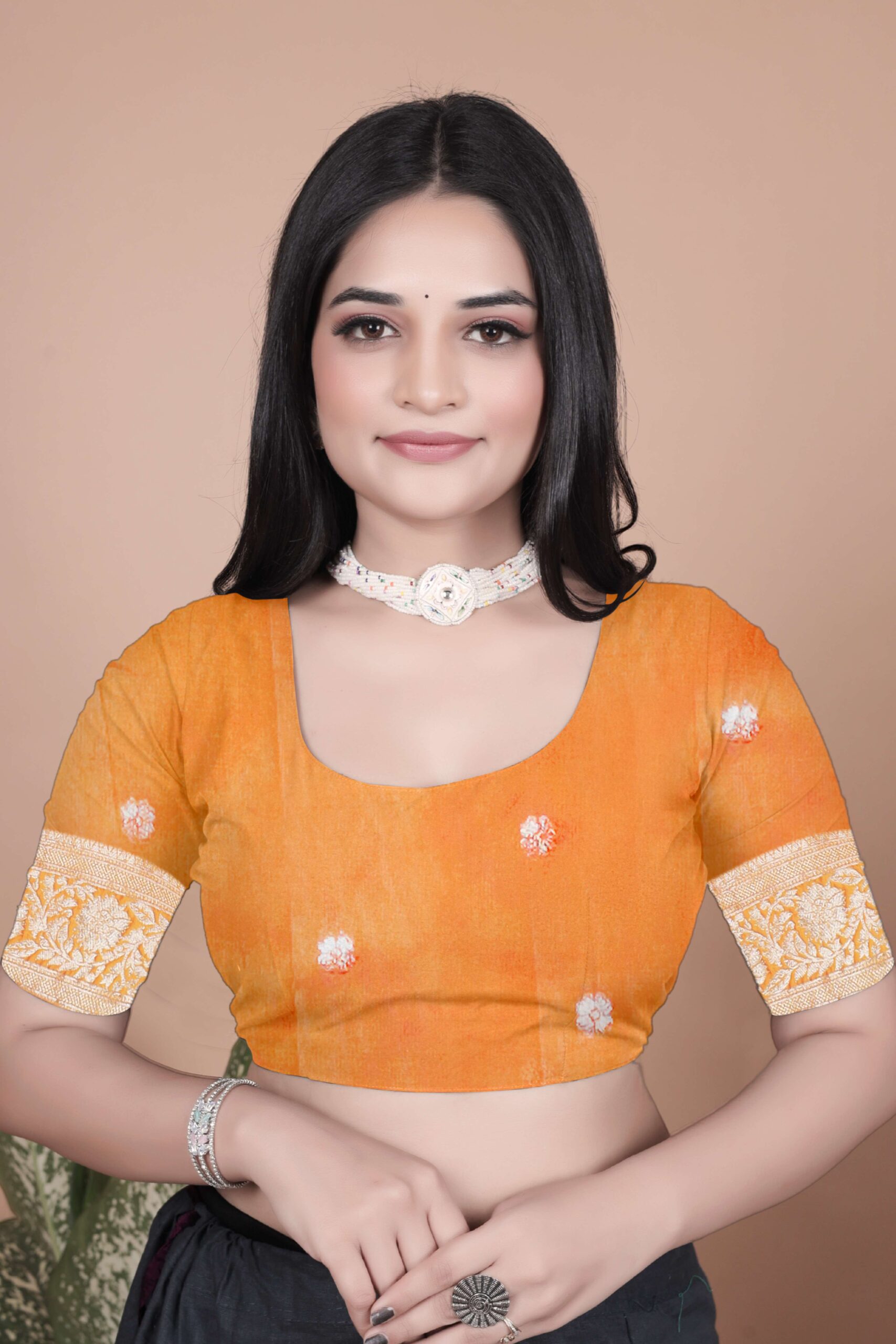 Radiant Orange Silk Saree with Golden Zari & Peacock Pallu | Festive, Wedding & Traditional Wear