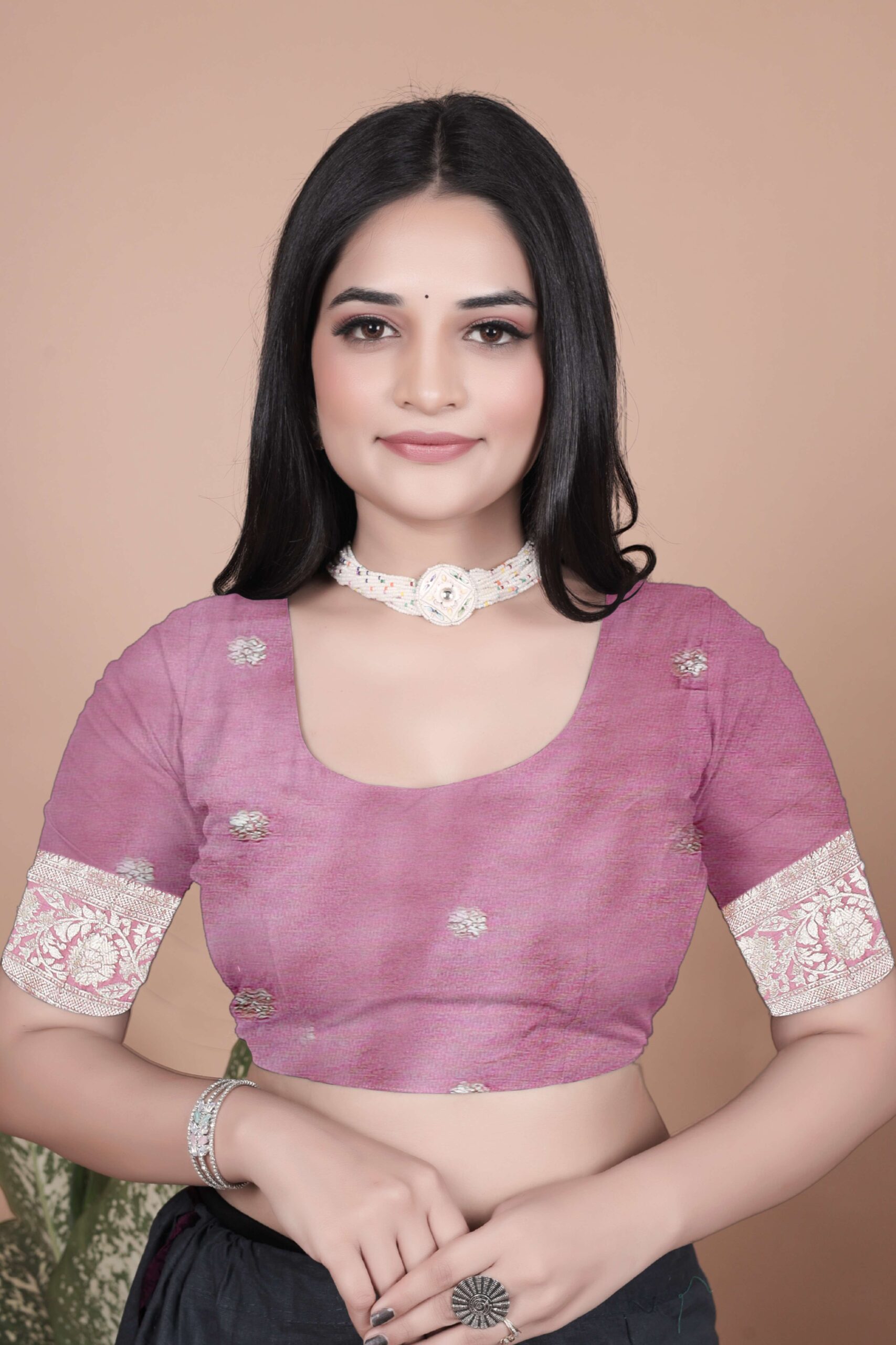 Rosewood Pink Banarasi Silk Saree with Golden Zari & Peacock Pallu | Wedding, Festive & Traditional Wear